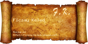Ficzay Keled névjegykártya